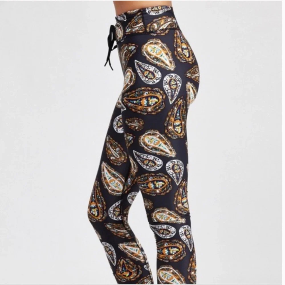 THE UPSIDE Paisley Leggings Full Length Drawstring 4